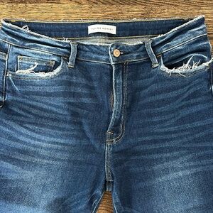 Flying monkey distressed straight jeans